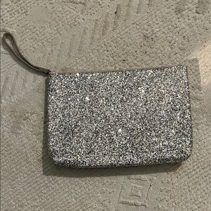 Old Navy Glitter Silver Clutch Bag